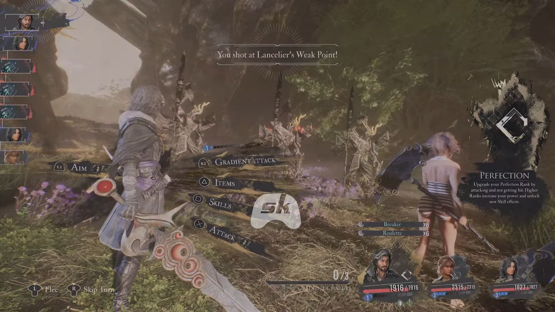 Fighting enemies inside the Monolith in Clair Obscur Expedition 33 (Image via Sportskeeda Gaming || Kepler Interactive)